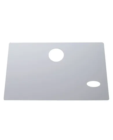 UP21520-Stainless Glove Box Cover With Oval Cutout For Early Peterbilt