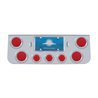 UP21614-Chrome Rear Center Panel With Four 4" Lights & Three 2.5" Lights & Bezels