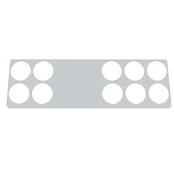 UP21820-2006+ Kenworth Stainless Right Gauge Dash Panel Trim - 10 Holes