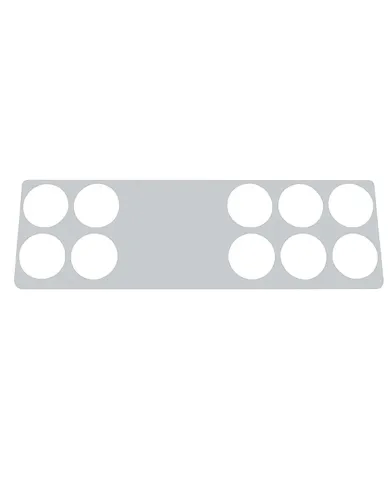 UP21820-2006+ Kenworth Stainless Right Gauge Dash Panel Trim - 10 Holes