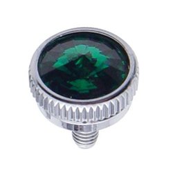 UP21768-6mm CB Mounting Bolt With Green Crystal (2-Pack)