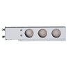 UP22300-3-3/4" Bolt Pattern 430 SS Spring Loaded Light Bar With Three 4" Light Cutouts (Pair)