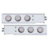 UP22302-2" Bolt Pattern 430 SS Spring Loaded Light Bar With Three 4" Light Cutouts (Pair)
