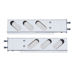UP22303-3-3/4" Bolt Pattern Stainless Spring Loaded Light Bar With 6X Oval Light Cutouts (Pair)