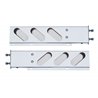 UP22303-3-3/4" Bolt Pattern Stainless Spring Loaded Light Bar With 6X Oval Light Cutouts (Pair)