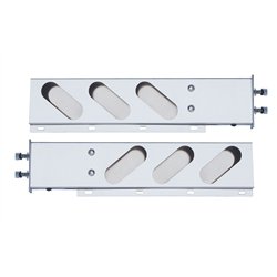 UP22304-2.5" Bolt Pattern Stainless Spring Loaded Light Bar With 6X Oval Light Cutouts (Pair)