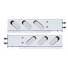 UP22304-2.5" Bolt Pattern Stainless Spring Loaded Light Bar With 6X Oval Light Cutouts (Pair)
