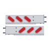 UP22353-3-3/4" Bolt Pattern Stainless Spring Loaded Light Bar With 6X Oval Lights & Visors (Pair)