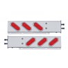 UP22354-2.5" Bolt Pattern Stainless Spring Loaded Light Bar With 6X Oval Lights & Visors (Pair)