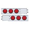UP22357-2.5" Bolt Pattern Stainless Spring Loaded Light Bar With 6X 4" Lights & Grommets (Pair)
