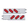 UP22359-3-3/4" Bolt Pattern Stainless Spring Loaded Light Bar With 6X Oval Lights & Grommets (Pair)