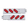 UP22360-2.5" Bolt Pattern Stainless Spring Loaded Light Bar With 6X Oval Lights & Grommets (Pair)