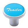 UP23018-Aluminum Screw-On Air Valve Knob With Trailer Script Sticker - Blue Sticker