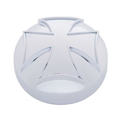 UP23056B-Chrome Iron Cross Air Valve Knob Cover (Bulk)