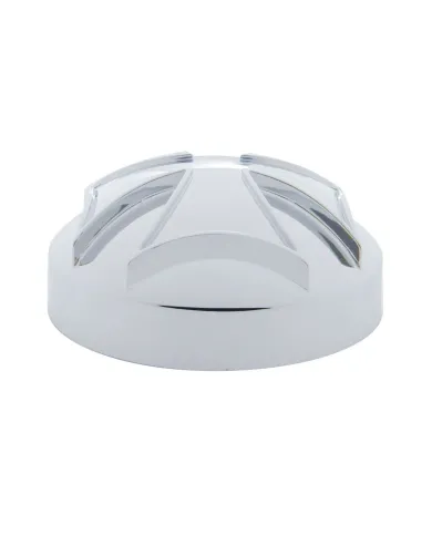 UP23056B-Chrome Iron Cross Air Valve Knob Cover (Bulk)