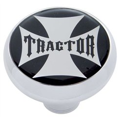 UP23166-"Tractor" Deluxe Air Valve Knob - Black Maltese Cross Sticker