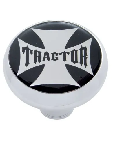 UP23166-"Tractor" Deluxe Air Valve Knob - Black Maltese Cross Sticker