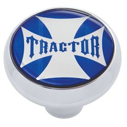 UP23167-"Tractor" Deluxe Air Valve Knob - Blue Maltese Cross Sticker