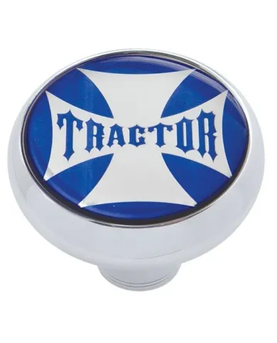 UP23167-"Tractor" Deluxe Air Valve Knob - Blue Maltese Cross Sticker