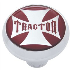 UP23170-"Tractor" Deluxe Air Valve Knob - Red Maltese Cross Sticker
