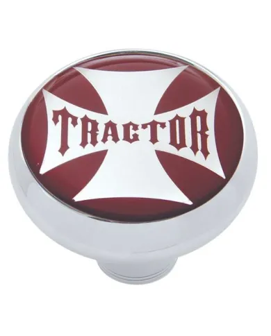 UP23170-"Tractor" Deluxe Air Valve Knob - Red Maltese Cross Sticker