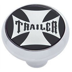 UP23172-"Trailer" Deluxe Air Valve Knob - Black Maltese Cross Sticker
