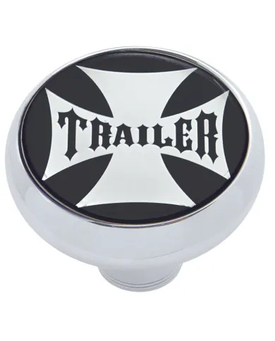 UP23172-"Trailer" Deluxe Air Valve Knob - Black Maltese Cross Sticker