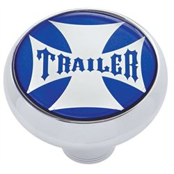 UP23173-"Trailer" Deluxe Air Valve Knob - Blue Maltese Cross Sticker