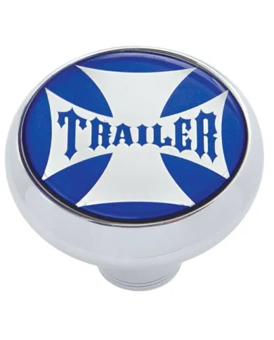 UP23173-"Trailer" Deluxe Air Valve Knob - Blue Maltese Cross Sticker
