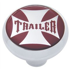 UP23176-"Trailer" Deluxe Air Valve Knob - Red Maltese Cross Sticker