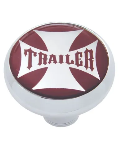UP23176-"Trailer" Deluxe Air Valve Knob - Red Maltese Cross Sticker