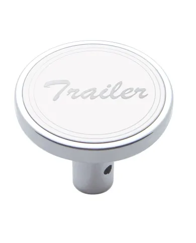 UP23179-"Trailer" Long Air Valve Knob - Stainless Plaque With Cursive Script