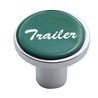 UP23231-Aluminum Screw-On Air Valve Knob With Glossy Trailer Script Sticker - Green Sticker