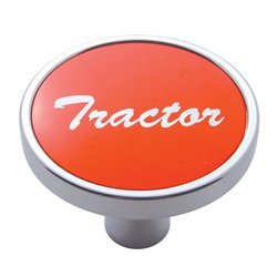 UP23268-"Tractor" Short Air Valve Knob - Red Aluminum Sticker