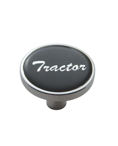 UP23288-"Tractor" Short Air Valve Knob - Black Glossy Sticker