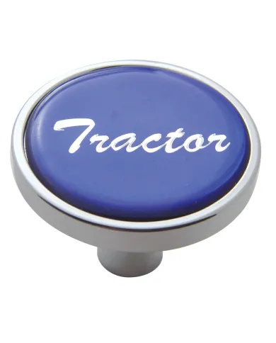 UP23289-"Tractor" Short Air Valve Knob - Blue Glossy Sticker