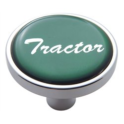UP23290-"Tractor" Short Air Valve Knob - Green Glossy Sticker