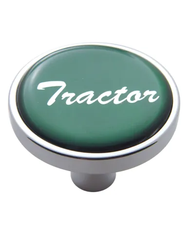 UP23290-"Tractor" Short Air Valve Knob - Green Glossy Sticker