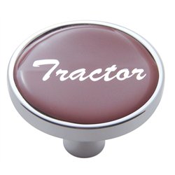 UP23292-"Tractor" Short Air Valve Knob - Red Glossy Sticker