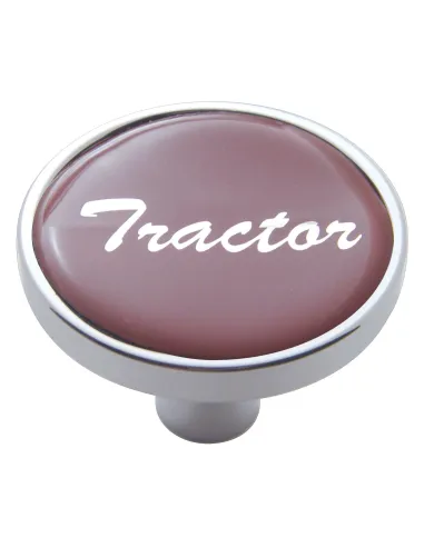 UP23292-"Tractor" Short Air Valve Knob - Red Glossy Sticker