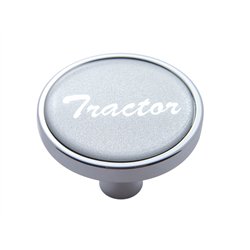 UP23293-"Tractor" Short Air Valve Knob - Silver Glossy Sticker