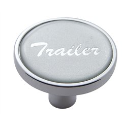 UP23301-"Trailer" Short Air Valve Knob - Silver Glossy Sticker