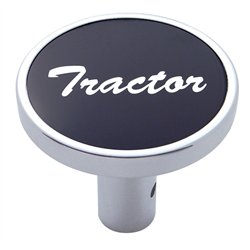 UP23310-"Tractor" Long Air Valve Knob - Black Aluminum Sticker