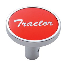 UP23314-"Tractor" Long Air Valve Knob - Red Aluminum Sticker