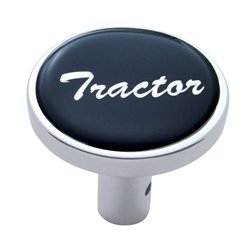 UP23334-"Tractor" Long Air Valve Knob - Black Glossy Sticker