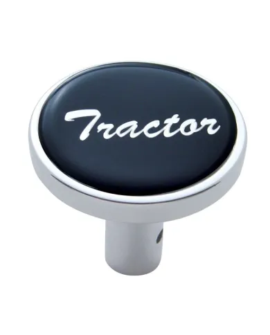 UP23334-"Tractor" Long Air Valve Knob - Black Glossy Sticker