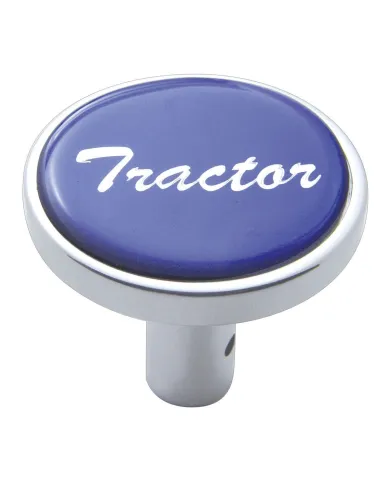 UP23335-"Tractor" Long Air Valve Knob - Blue Glossy Sticker