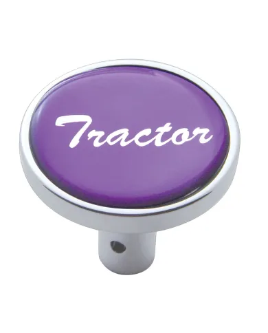 UP23337-"Tractor" Long Air Valve Knob - Purple Glossy Sticker