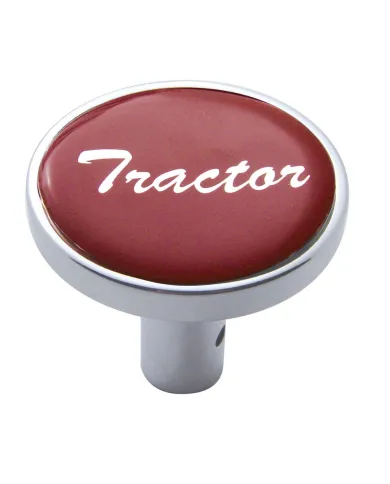 UP23338-"Tractor" Long Air Valve Knob - Red Glossy Sticker