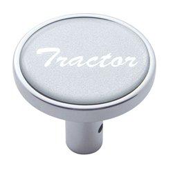 UP23339-"Tractor" Long Air Valve Knob - Silver Glossy Sticker